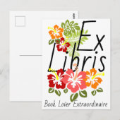 Colorful Hibiscus Book Lover Briefkaart (Voorkant / Achterkant)