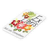 Colorful Hibiscus Book Lover Magneet (Linkerzijde)