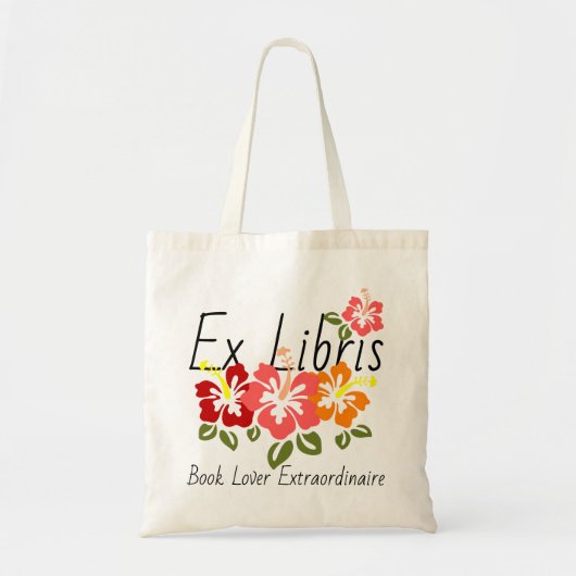 Colorful Hibiscus Book Lover Tote Bag (Voorkant)