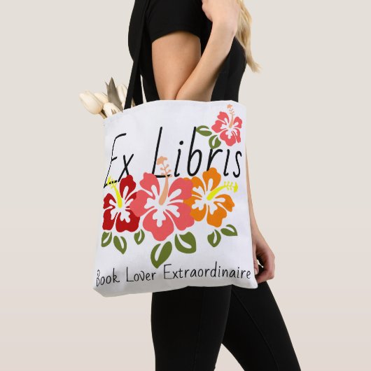 Colorful Hibiscus Book Lover Tote Bag (Dichtbij)