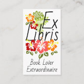 Colorful Hibiscus Book Lover Visitekaartje (Voorkant)