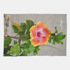 Colorful Hibiscus flower Kitchen Towel Theedoek