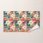 Colorful Hibiscus Pattern Bad Handdoek (Handdoek)