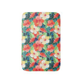 Colorful Hibiscus Pattern Badmat (Voorkant Verticaal)