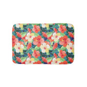 Colorful Hibiscus Pattern Badmat (Voorkant)