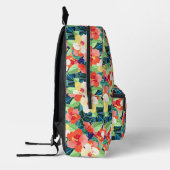 Colorful Hibiscus Pattern Bedrukte Rugzak (Links)