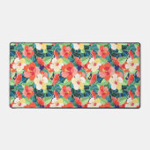 Colorful Hibiscus Pattern Bureaumat (Voorkant)
