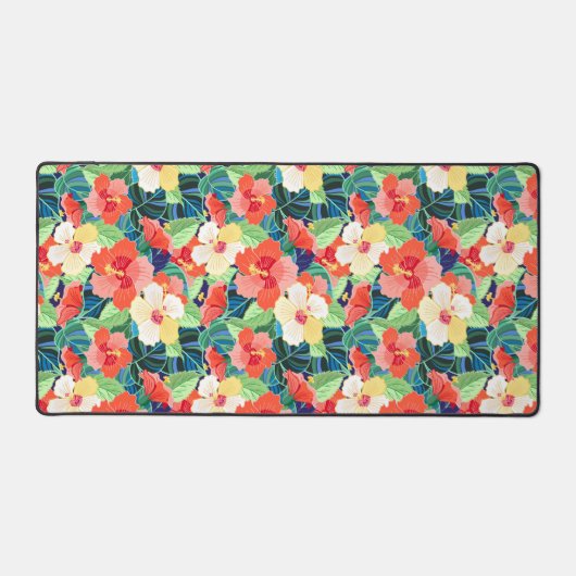 Colorful Hibiscus Pattern Bureaumat (Voorkant)
