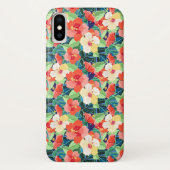 Colorful Hibiscus Pattern Case-Mate iPhone Case (Achterkant)
