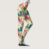Colorful Hibiscus Pattern Leggings (Rechts)