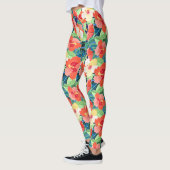 Colorful Hibiscus Pattern Leggings (Links)