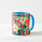 Colorful Hibiscus Pattern Mok (Voorkant rechts)