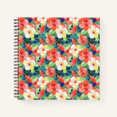 Colorful Hibiscus Pattern Notitieboek (Voorkant)