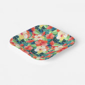 Colorful Hibiscus Pattern Papieren Bordje (Gebogen)