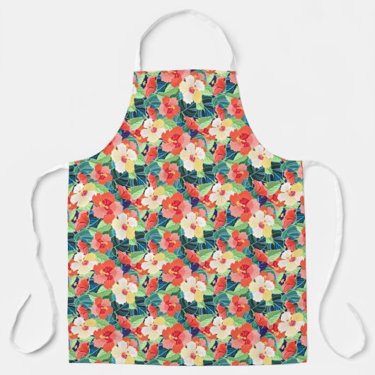 Colorful Hibiscus Pattern Schort (Voorkant)