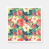 Colorful Hibiscus Pattern Servet (Voorkant)