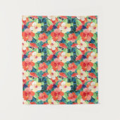 Colorful Hibiscus Pattern Wandkleed (Voorkant)