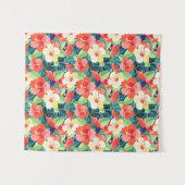 Colorful Hibiscus Pattern Wandkleed (Voorkant (horizontaal))