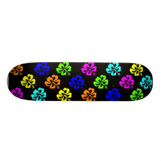 Colorful Hibiscus Skateboard