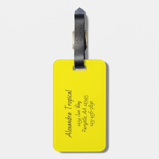 Colorful Hibiscus Trio Persoonlijk Bagagelabel (Achterkant verticaal)