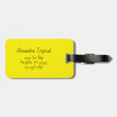 Colorful Hibiscus Trio Persoonlijk Bagagelabel (Achterkant horizontaal)