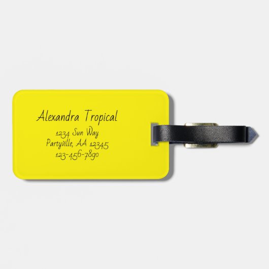 Colorful Hibiscus Trio Persoonlijk Bagagelabel (Achterkant horizontaal)