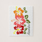 Colorful Hibiscus Trio Persoonlijk Legpuzzel (Verticaal)