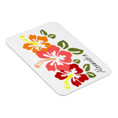 Colorful Hibiscus Trio Persoonlijk Magneet (Rechterzijde)