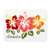 Colorful Hibiscus Trio Persoonlijk Magneet (Horizontaal)