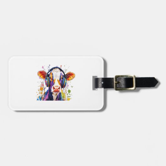 Colorful Highland Cow Bagagelabel (Voorkant horizontaal)