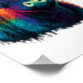 Colorful Highland Cow Valentines Day Farm Cow Poster (Hoek)