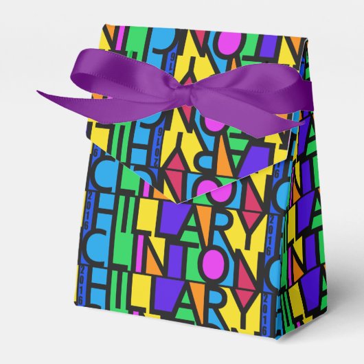 Colorful Hillary Clinton 2016 faborboxen Bedankdoosjes (Voorkant Zijde)