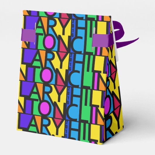 Colorful Hillary Clinton 2016 faborboxen Bedankdoosjes (Achterkant)