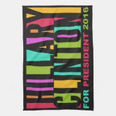 Colorful Hillary Clinton 2016 handdoek (Verticaal)