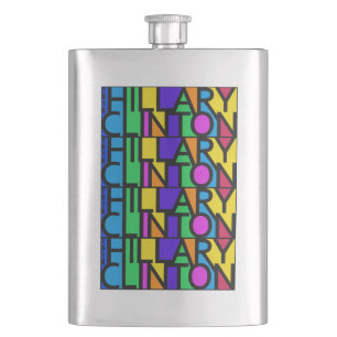 Colorful Hillary Clinton 2016-kolf Heupfles