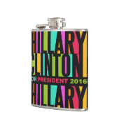 Colorful Hillary Clinton 2016-kolven Heupfles (Links)