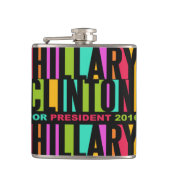 Colorful Hillary Clinton 2016-kolven Heupfles (Voorkant)