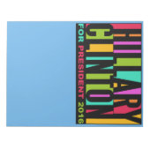 Colorful Hillary Clinton 2016-laptops Notitieblok (Voorkant)