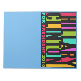 Colorful Hillary Clinton 2016-laptops Notitieblok