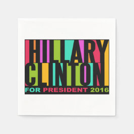 Colorful Hillary Clinton 2016 papieren luiers Servet