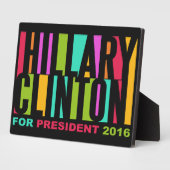 Colorful Hillary Clinton 2016 plaque Fotoplaat (Zijkant)