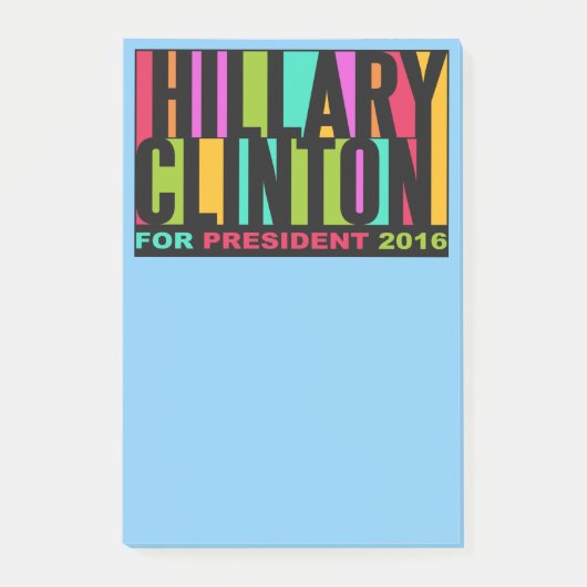 Colorful Hillary Clinton 2016 Post-it notes (Voorkant)