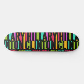 Colorful Hillary Clinton 2016 skateboards (Horizontaal)