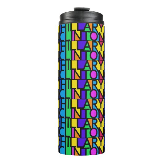 Colorful Hillary Clinton 2016 tumbler Thermosbeker (Voorkant)