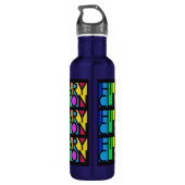 Colorful Hillary Clinton 2016 waterflessen Waterfles (Achterkant)