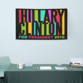 Colorful Hillary Clinton banner 2016 (Beurs)