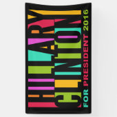 Colorful Hillary Clinton banner 2016 (Verticaal)