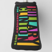 Colorful Hillary Clinton putter cover 2016 (Draai 90)