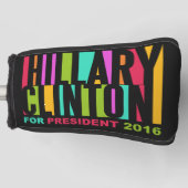 Colorful Hillary Clinton putter cover 2016 (Voorkant)