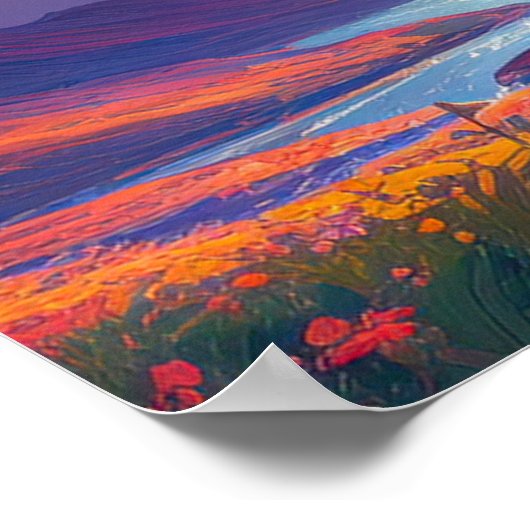 Colorful Hillside Valley Poster (Hoek)